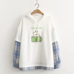 Cartoon Bear Japanese Print Hoodie