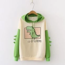 Cute Dinosaur Cartoon Print Hoodie