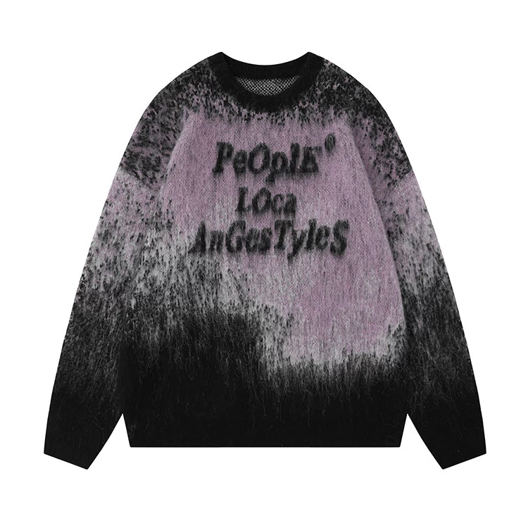 Vintage Gradient Round Neck Autumn/Winter Sweater - Image 6