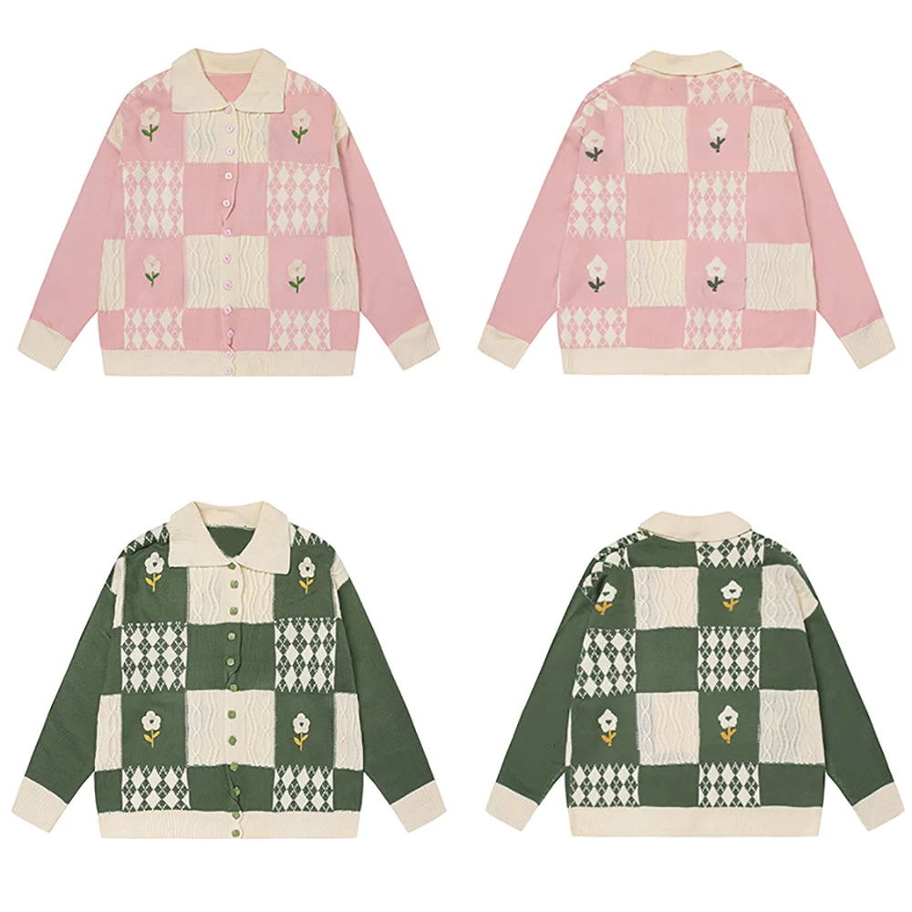 Floral Button Up Sweater Cardigan Knitwear - Image 11