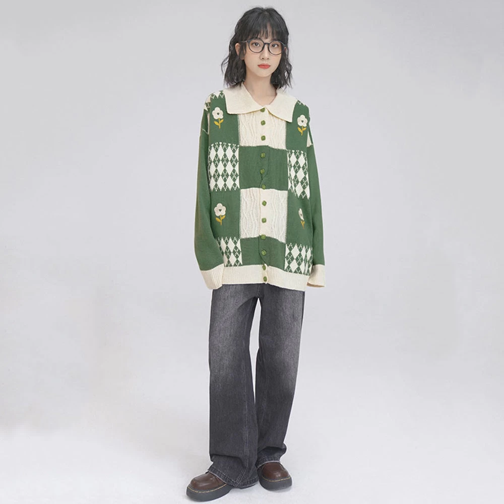 Floral Button Up Sweater Cardigan Knitwear - Image 7