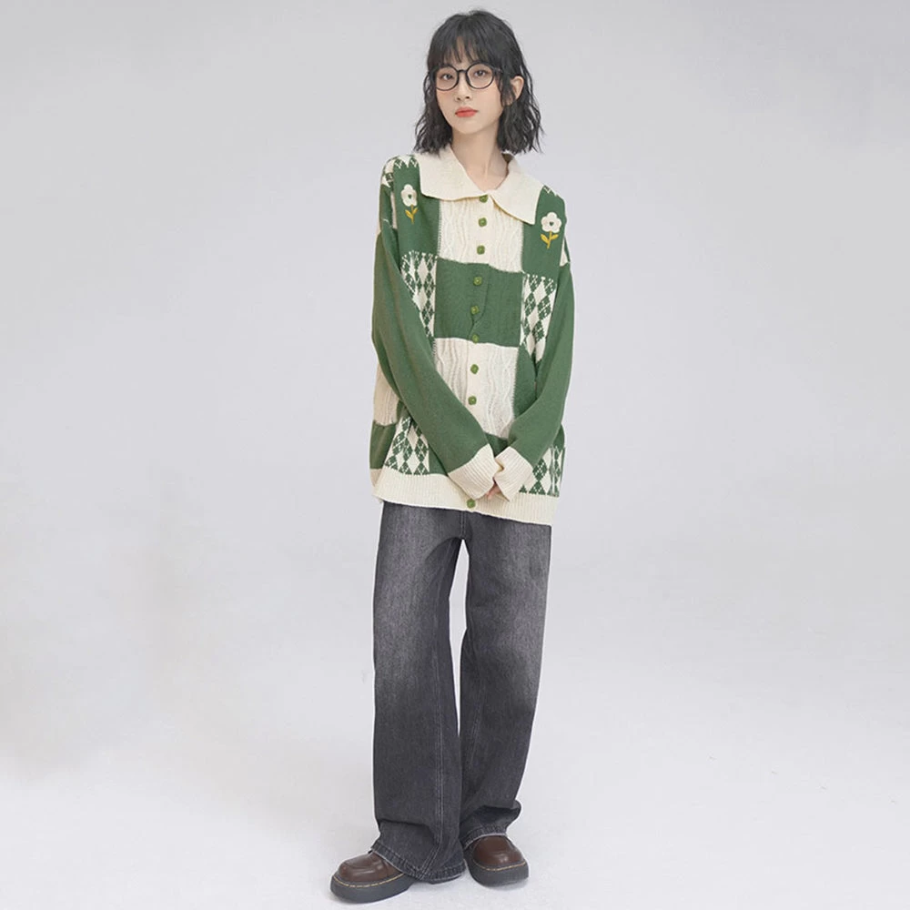 Floral Button Up Sweater Cardigan Knitwear - Image 8
