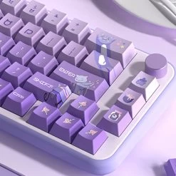 Cartoon Kitty Purple Keycap Set