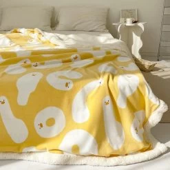 Cartoon Duckling Print Blanket
