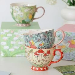 Cute Bunny Mushroom Lily Of The Valley Mug