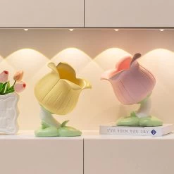 Tulip Storage Décor - Yellow - Pink