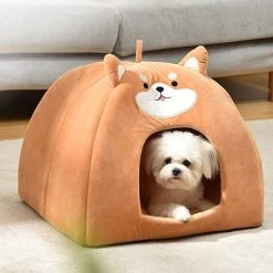 Cute Shiba Inu Dog Nest