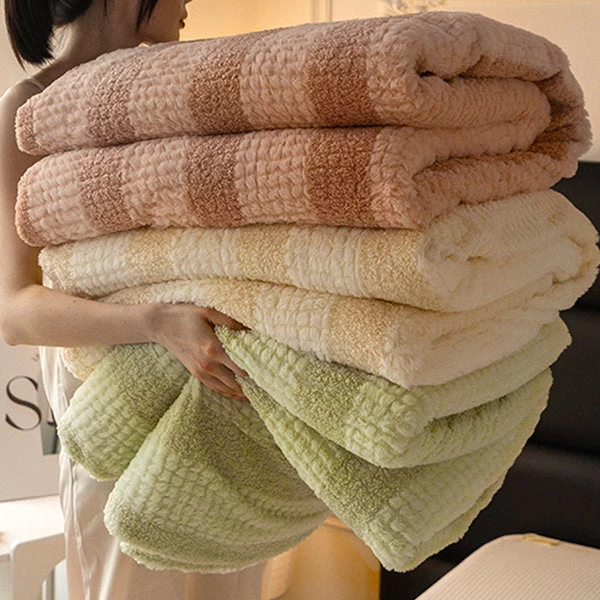Thickened Striped Blanket