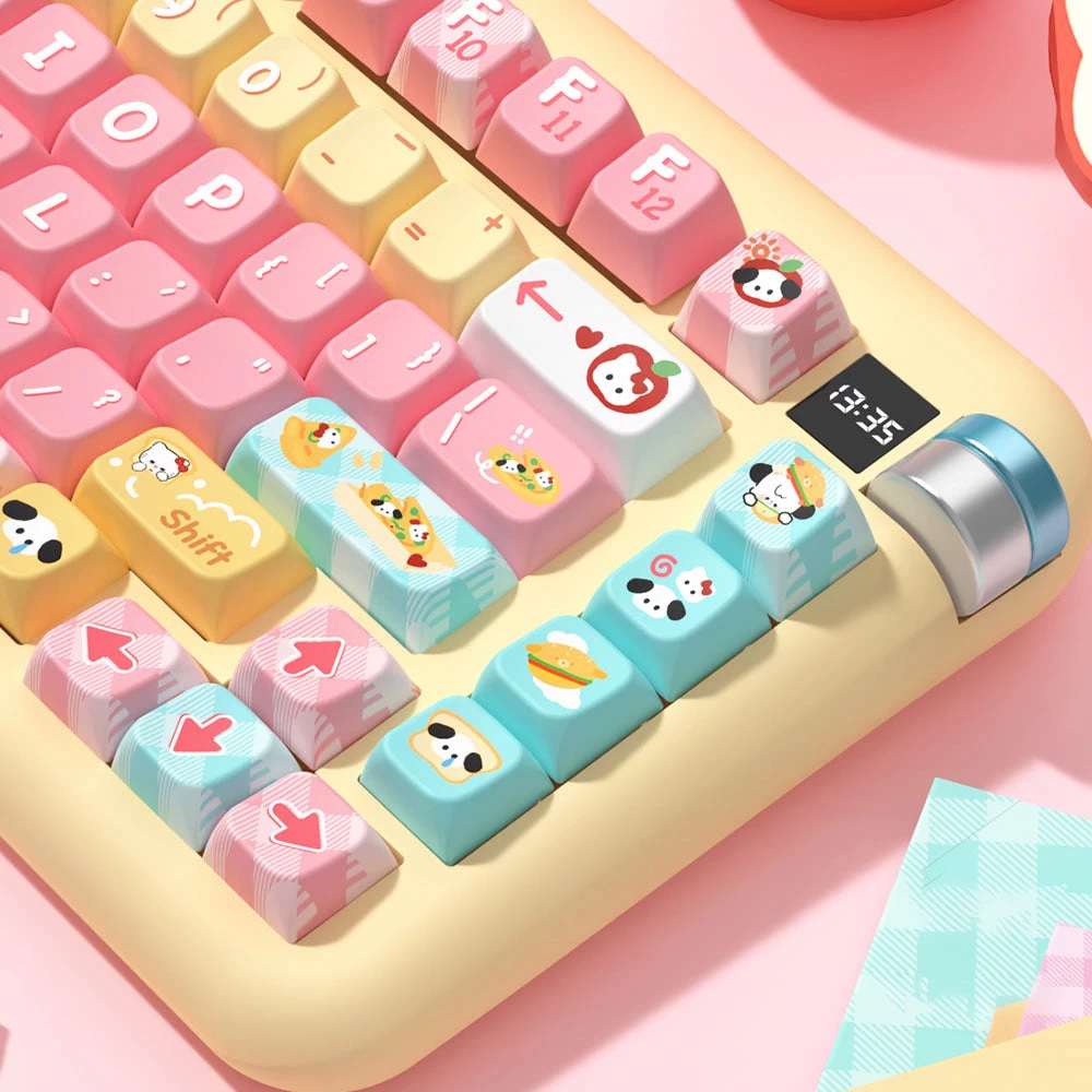 Cute Kitty Puppy Toast Keycap Set - Image 2