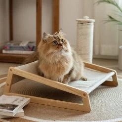Portable Teakwood Cat Chair