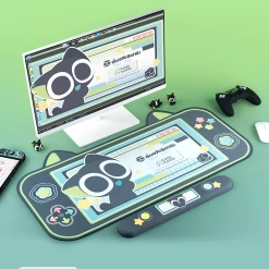 Cartoon Black Kitty Mouse Pad