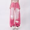 Stars High Waist Pink Jean