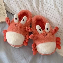 Cute Cartoon Crabs Plush Slippers