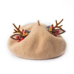 Christmas Antler Beret