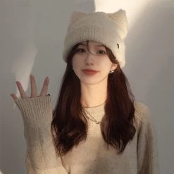 Kitty Ears Knitted Hat