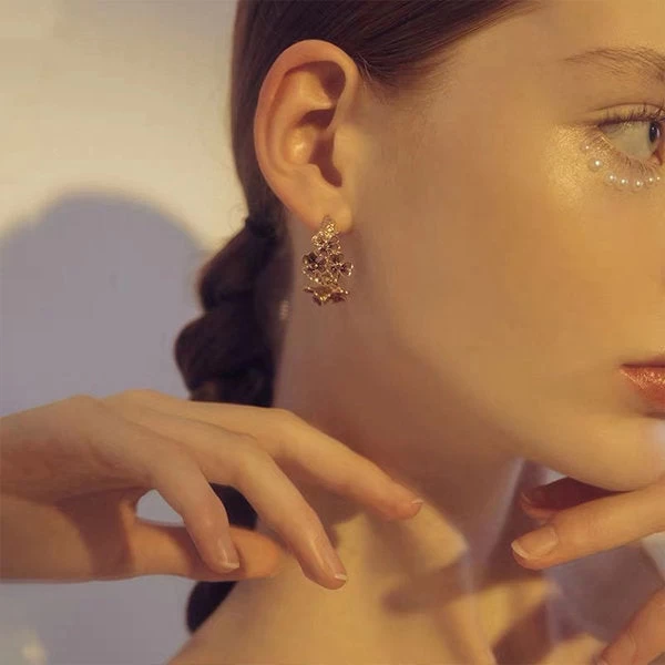 Iris Flower Earrings - Image 3