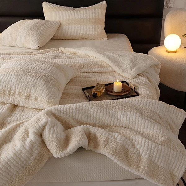 Thickened Striped Blanket - Image 3