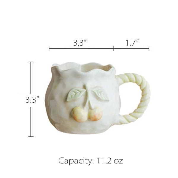 Embossed Hand Painted Coffee Mug - Image 3