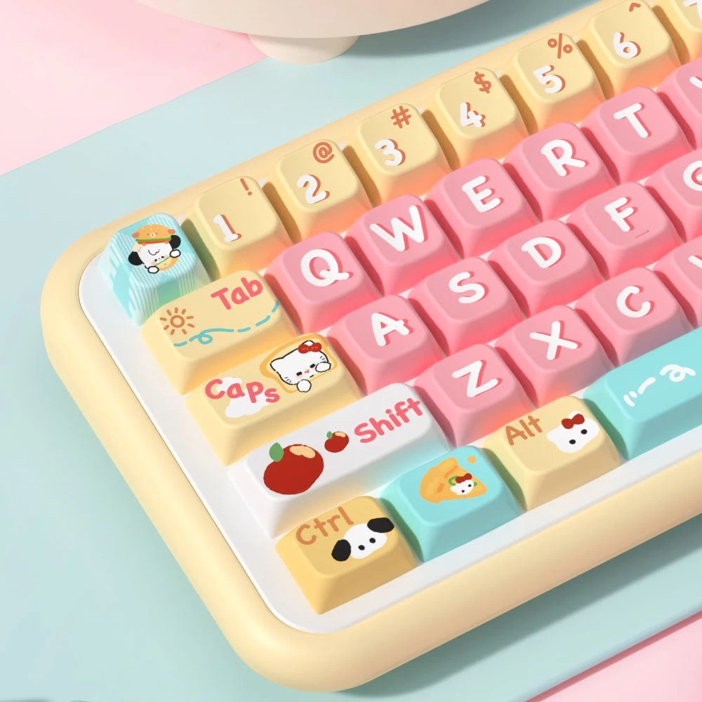 Cute Kitty Puppy Toast Keycap Set - Image 5