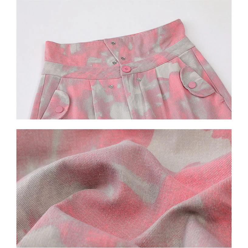 High-waisted Pink Camo Cargo Pants - Image 5