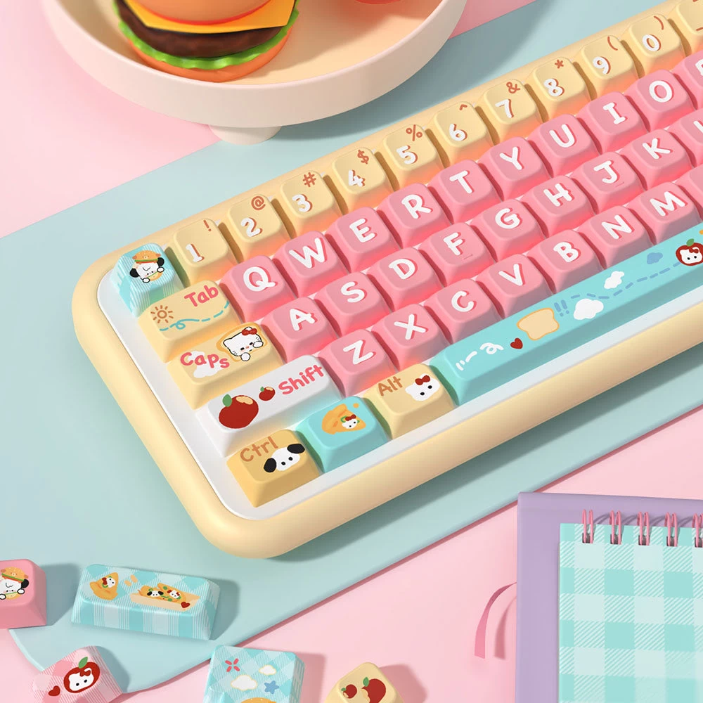 Cute Kitty Puppy Toast Keycap Set - Image 6