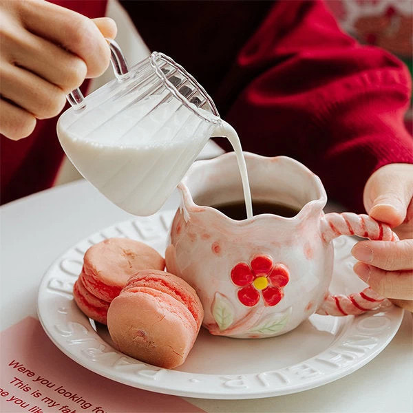 Embossed Hand Painted Coffee Mug - Image 7