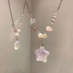 Cute Star Zircon Pearl Necklace