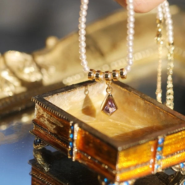 Amethyst And Pearl Necklace - Image 2