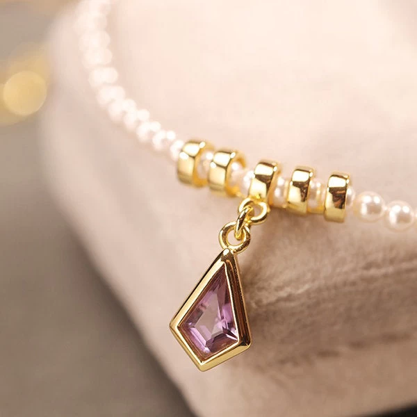 Amethyst And Pearl Necklace - Image 5