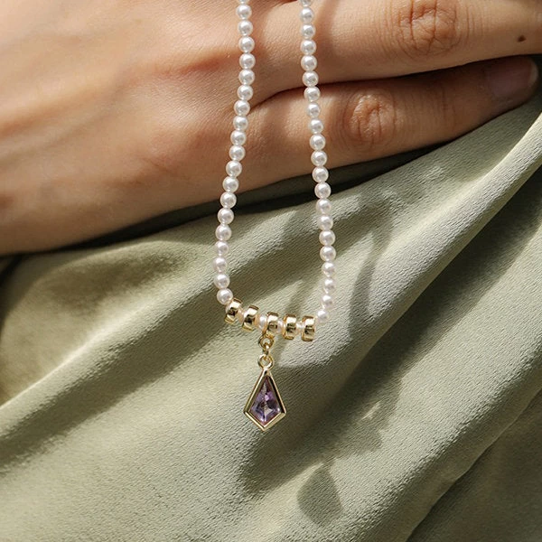 Amethyst And Pearl Necklace - Image 7