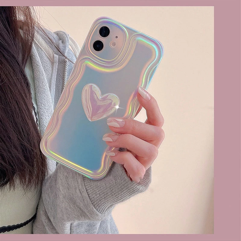 Laser Color Heart Design IPhone Case - Image 4