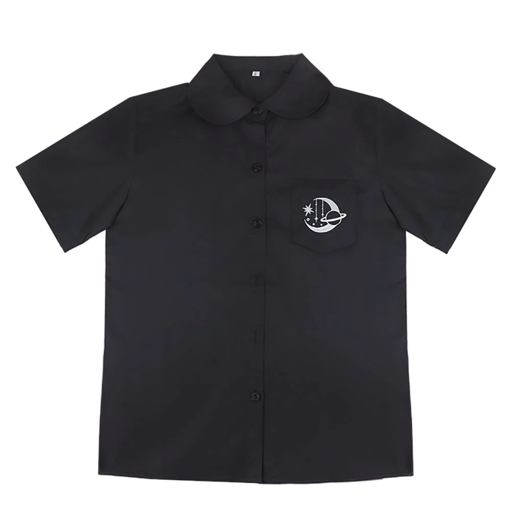 Basic Moon And Stars Short Sleeve School Polo Shirt - Image 7
