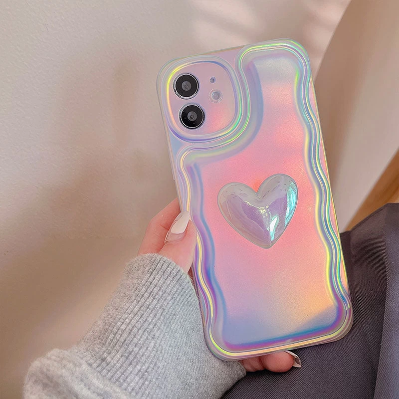 Laser Color Heart Design IPhone Case - Image 3