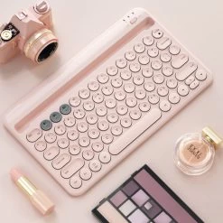 Pastel Color Chargeable Wireless Bluetooth Keyboard For Phone And IPad