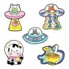 Cute Cartoon Animal Spaceship Brooch