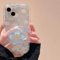 Chic Floral Transparent IPhone Case With Stand