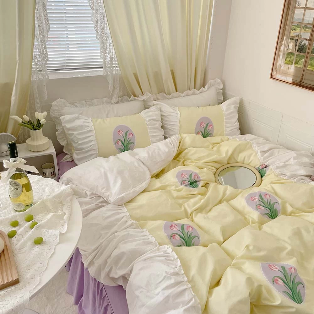 Pastel Color Tulip Bedding Set - Image 8