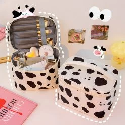 Cow Print Makeup Bag