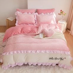Candy Pastels Polka Dot Bedding Set