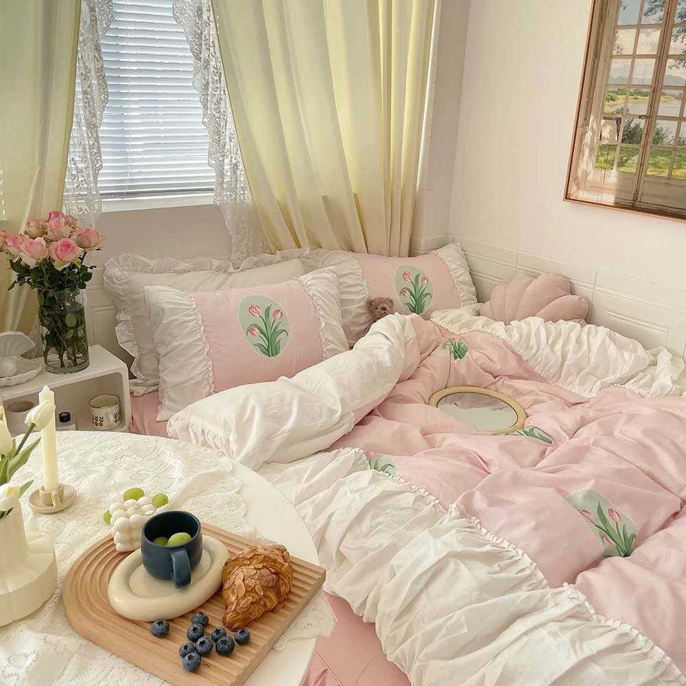 Pastel Color Tulip Bedding Set - Image 7