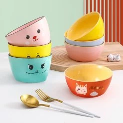 Cartoon Animal Print Ceramics Bowl