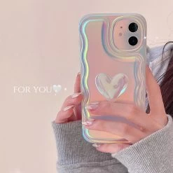 Laser Color Heart Design IPhone Case