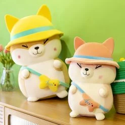 Funny Travel Corgi Dog Plush Toy