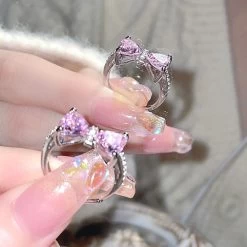Pink Bow Ring-DOLLIEFAE