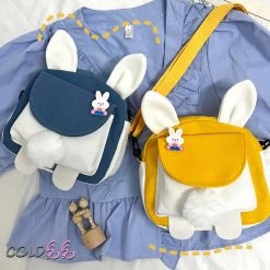 Cartoon Rabbit Ears Canvas Crossbody Bag