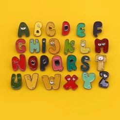 Cute Alphabet Letters Mini Pins