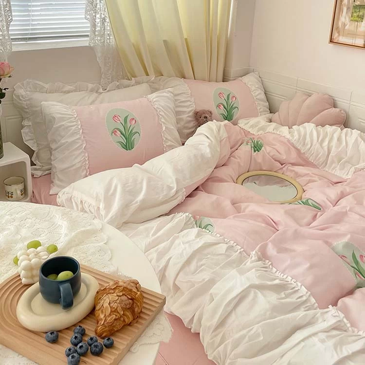 Pastel Color Tulip Bedding Set - Image 4