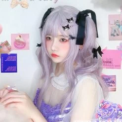 Harajuku Ash Lavender Air Bangs Wig