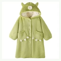 Cartoon Monster Plush Winter Pajamas Dress