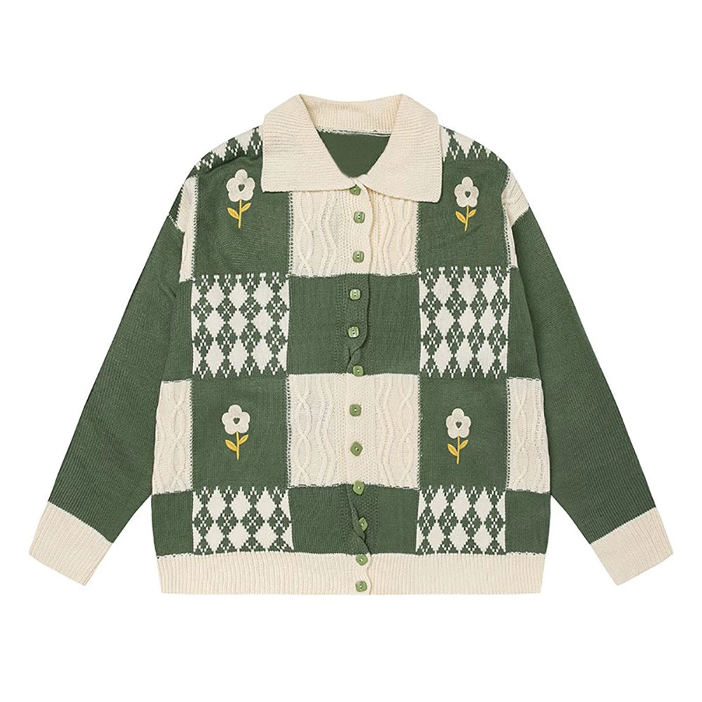 Floral Button Up Sweater Cardigan Knitwear - Image 9